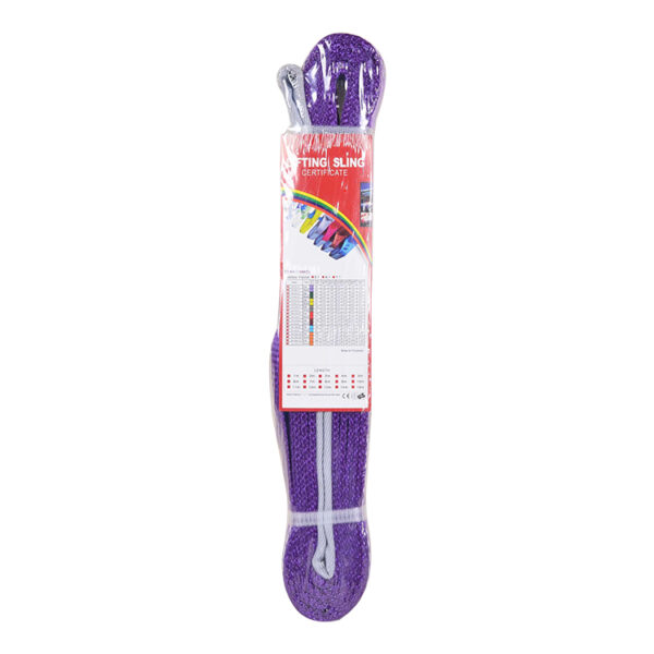 Goodsling Factory Direct Sale Durable Purple 1t x 2-12m Polyester Webbing Sling for Lifting - Image 2