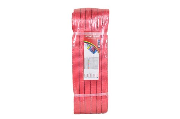 Goodsling rigging Manufacturer Wholesale 5T/4t/3t/2t/1t 4m Duplex Flat Red Webbing Sling for Lifting Goods - Image 5
