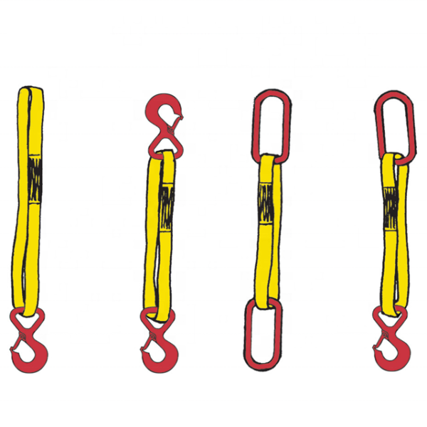 Goodsling™ Four Legs Web Sling Bridle Assembly for Materials Handling with Grab Hook - Image 5