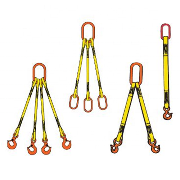 Goodsling™ Four Legs Web Sling Bridle Assembly for Materials Handling with Grab Hook - Image 6