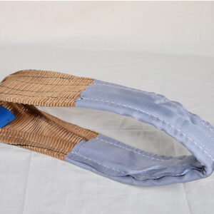 Goodsling Factory Supply 5 Ton Double Brown Cargo Heavy Duty Webbing Sling